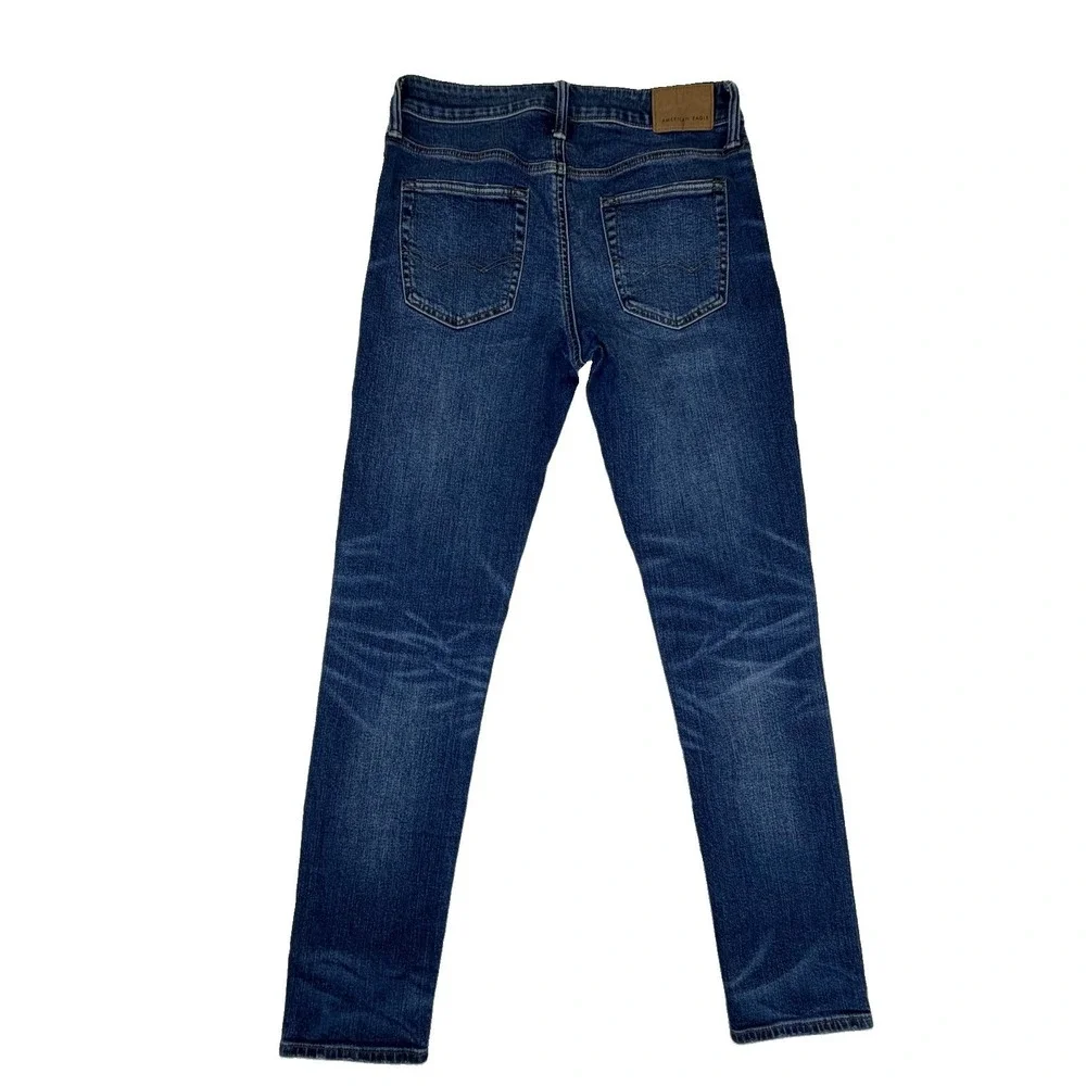 American Eagle Men's Airflex+ Athletic Skinny Jeans Size 30x32 Whiskering Fade